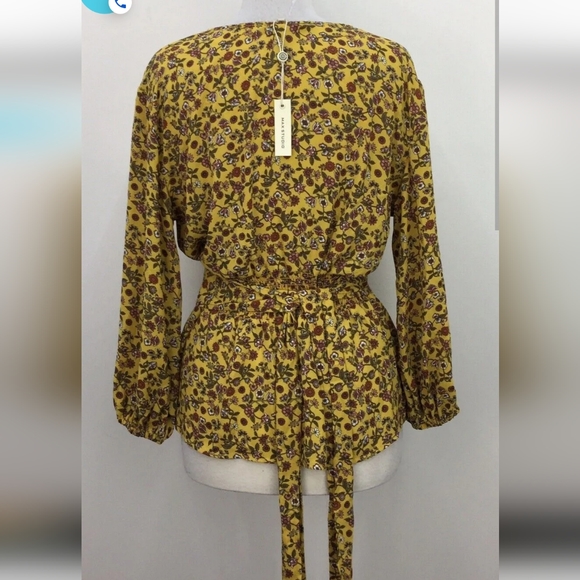 Peplum blouse with front tie - Picture 2 of 10